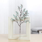 JAKY-Global Babys Breath Fabric Cloth Artificial Flowers 12 Bundle European Fake Silk Plants Decor Wedding Party Decoration Bouquets Real Touch DIY Home Garden (Grey Blue-12pcs)