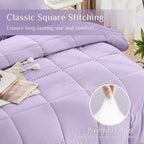 JOLLYVOGUE Full Comforter Set, Ultra-Soft Bed in a Bag Full Size 7 Pieces, Oeko-TEX Certified Bedding Set with Down Alternative Comforter, Sheets, Pillowcases & Shams, Lavender
