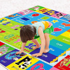 ABC Play Carpet for Kids – Extra Large Preschool Rug with ABCs, Numbers, Animals, and Colors for Playroom & Classroom - (78.7X59 Inches)