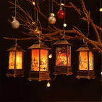 Christmas Lantern Decorations Christmas Lighting Decorations Christmas Tree Decoration Home Decor Small Candle Lanterns, Holiday Decoration Gifts for Family, Children, or Friends（4-Pack）
