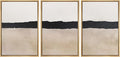MUDECOR Framed Wall Art Print Set Minimalist Abstract Black Horizontal Brushstroke Illustrations Modern Art Boho Decorative Colorful Chic for Living Room, Bedroom, Office - 24"x36"x3 Natural