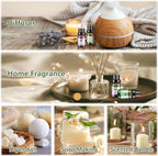 Essential Oils Set, Aromatherapy Essential Oil Kit for Diffuser, Humidifier, Massage, Skin Care (12 x 5ml) - Tea Tree, Lavender, Sweet Orange, Eucalyptus, Lemongrass, Peppermint