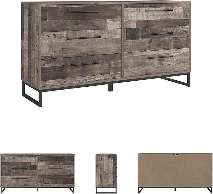 Signature Design by Ashley Neilsville 6 Drawer Dresser, Dark Brown