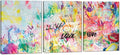 Novatique Graffiti Picture Wall Decor Graffiti Canvas Wall Art Colorful Flower Painting Print Decoration Suitable for Living Room Bedroom, 12" x 16" x 3Pcs