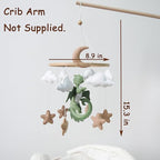 Dragon Mobile for Crib, Dragon Crib Mobile for Boys, Cloud Mobile for Crib, Neutral Baby Mobile for Crib Cloud Nursery Mobile