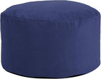 Howard Elliott Round Pouf Ottoman Foot Rest With Cover, Round Stuffed Foot Stool Filled with Polyester Fiber, Fluffy Comfortable Soft Seating for Living Room & Bedroom, 22 x 22 x 12 Inch, Bella Royal