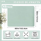 Newwiee 12 Pcs Fleece Throw Blankets Bulk 50'' x 60'' Oeko-tex Standard 100 Certified Spring Outdoor Wedding Guest Blankets Lightweight for Sleepover Donation Lap Pet Sofa Home (Mint Green)