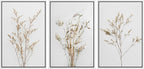 MUDECOR Framed Canvas Print Wall Art Wildflower Floral Botanical Prints Minimalist Wall Art Modern Farmhouse for Bedroom - 24"x36"x3 White