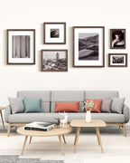 Egofine 5x7 Picture Frames Set of 4, Made of Solid Wood Covered by Plexiglass 3.5x5 and 4x6 with Mat or 5x7 without Mat, for Table Top Display and Wall Mounting Photo Frame Brown