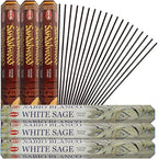 White Sage & Sandalwood Incense Sticks & Holder Bundle Variety Pack from Hem Trumiri Insense Insence