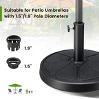 Tangkula Umbrella Base, 31 lbs Capacity Heavy-Duty Patio Outdoor Round Umbrella Stand for 9 ft Umbrella, Fit for 1.5-1.9 inches Table Market Offset Pool Umbrella, Weighted Umbrella Base