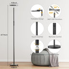 Upgraded Floor Lamps for Living Room, 32W 3000LM Super Bright LED Torchiere Floor Lamp with Remote & Touch Control, 69" Dimmable Tall Standing Lamp with 350°Rotating Head for Reading Office Bedroom