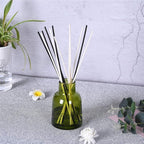 VFULIE 100PCS Reed Diffuser Sticks, 10 Inch Natural Rattan Wood Sticks Essential Oil Aroma Diffuser Sticks Refill Replacement for Aroma Fragrance (Black and White)