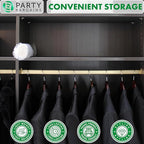 Party Bargains 60x24 Inch Clear Plastic Garment Bags, 100 Pack