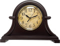 Park Madison Vintage Table Clock Series Mantel Clock,12.5 Inch, Silent Analog Quartz Movement, Mahogany Color (13798)