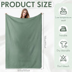 Shimeyao 24 Packs Fleece Throw Blanket Soft Warm Lightweight Fleece Blanket Cozy Throw Bulk for Home Bed Couch Sofa Office Wedding Gifts Suitable for Seasons, 50 x 60 Inches(Gray Green)