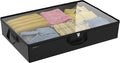 ClosetMaid 20504 Foldable Underbed Storage Bag with Handles, Zipper Closure and Clear Window for Sweaters, Shoes, Blankets with Charcoal Black Finish