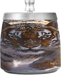 Tiger Snow Ashtray with Lid, Outdoor Ashtrays for Patio, Stainless Steel Ashtray Odorless Smokeless for Home Office Balcony