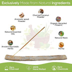 Satya Lemon Grass & Nagchampa Incense - 15gmx12 Pack with Raajsee Incense Holder