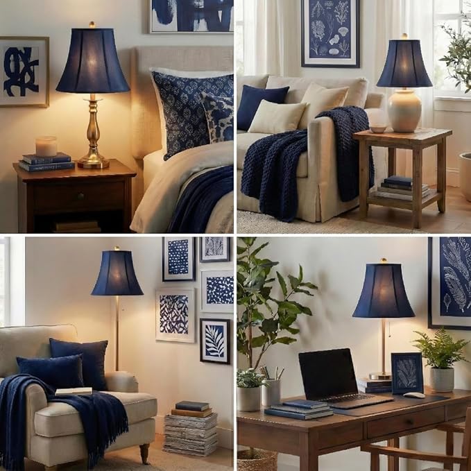 Royal Designs, Inc. BSO-704-12NBLU True Bell Basic Lamp Shade, 6.5 x 12 x 10.5, Navy Blue