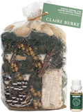Claire Burke Fresh Royal Fir Potpourri Bag and Oil Set, Winter Forest Scent for Home, 64 oz