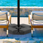Abba Patio Umbrella Offset Base Stand 4PCS, Cantilever Umbrella, Heavy-Duty Square Stand, Sand Filled for Garden Law Backyard, Scratch-Resistant, 264lbs Capacity, Black