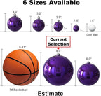 Purple 8.0" Extra Large Christmas Ornaments - Christmas Tree Decoration Balls Shatterproof Hanging Shiny Balls for Birthday Holiday Wedding Decorations Set of 2pcs