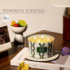 HomeLights 4-Wick Candles for Home Scented - 18oz Soy Wax Blend Candle Long-Lasting Fragrance, Rustic Modern Home Decor and Housewarming Gifts, Holiday Cookies