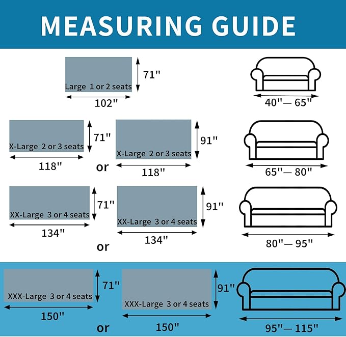 HAOMAIJIA Non Slip Couch Cover Sofa Covers for 3 Cushion Couch Washable sectional Couch Covers for Dogs pet Furniture Protector Couch Cover Blanket for Living Room (Blue, 91"x150")