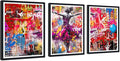 Novatique Colorful Graffiti Canvas Wall Art Dance Picture Wall Decor Modern Graffiti Art Poster Pop Art Wall Decor for Living Room Bedroom,12" x 16" x 3Pcs