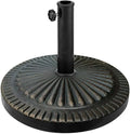 Giantex 31.5 lbs Patio Market Umbrella Base, Heavy Duty Cast Iron Resin Outdoor Stand, Vintage Garden Umbrella Holder, Umbrella Holder for Deck Porch Lawn Garden