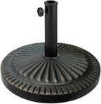 Giantex 31.5 lbs Patio Market Umbrella Base, Heavy Duty Cast Iron Resin Outdoor Stand, Vintage Garden Umbrella Holder, Umbrella Holder for Deck Porch Lawn Garden