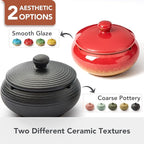 Ashtray with Lid for Outside Patio, Windproof Ash tray, Ceramic Smokeless Ashtray for Outdoor Home Office Tabletop Patio Outdoor Balcony, Red
