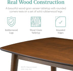 Best Choice Products 5-Piece Dining Set, Compact Mid-Century Modern Table & Chair Set for Home, Apartment w/ 4 Chairs, Padded Seats & Backrests, Wooden Frame - Walnut/Light Gray