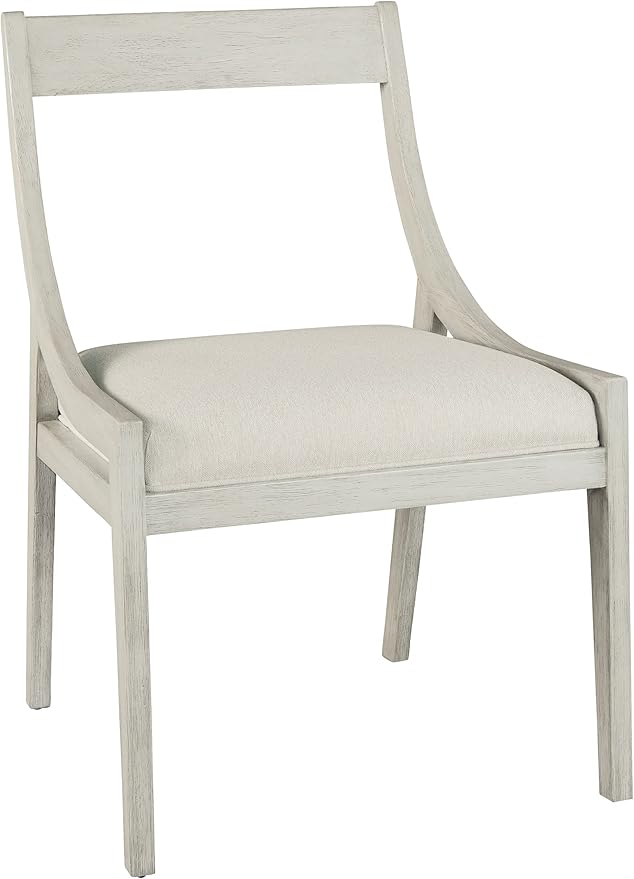 Hekman Sling Arm Chair for Living Room and Bedroom - White Finish, Sturdy Solid Wood Frame, Soft White and Taupe Color, Medium-Weight Linen Accent Chair, Traditional Living Room Furniture Decor