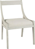 Hekman Sling Arm Chair for Living Room and Bedroom - White Finish, Sturdy Solid Wood Frame, Soft White and Taupe Color, Medium-Weight Linen Accent Chair, Traditional Living Room Furniture Decor