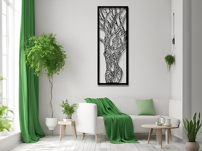 Vailla Wood Wall Art Decor Wall Hanging Sculpture Modern Home Decoration Hangings Large Wooden Wall Arr 3D Textured Sculptures for Living Room Bedroom Office Dinnig Room
