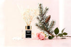 Reed Diffuser Set - 3.38 fl oz Black ice Premium Scented Oil with Preserved Baby's Breath & Cotton 6 Sticks | Long-Lasting Aromatherapy for Home, Bedroom, Bathroom, Office Home Decor