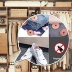 Cedar Space Cedar Blocks for Clothes Storage 100% Natural Aromatic Red Cedar Rings 72Pcs Protection for Wardrobes Closets and Drawers