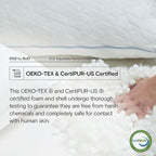DOZ Adjustable Bed Pillow, Cooling Surface, Shredded Memory Foam, Medium Firm, Perfect for Back, Side, Stomach Sleeper, Oeko-Tex and CertiPUR-US Certified (Queen)