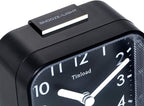 Small Battery Operated Analog Travel Alarm Clock Silent Non Ticking, Gentle Wake, Ascending Beep Sounds, Snooze,Lighted on Demand, Easy Set