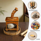 Farmland Brown Ceramic Palo Santo Holder & Mini Chiminea Smudge Bowl - Versatile Burner for Sage Sticks, Incense Cones, Copal & Candles - Perfect for Yoga,Zen Ash,Meditation & Mindfulness