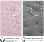 KASENTEX King XL Quilt Set 108"x98" – Soft Washed 3-Layer Lightweight Bedspread, Minimalist Nordic Design, All-Season Spring & Summer Quilt Set (1 Quilt + 2 Pillow Shams), Pink