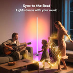 RGB LED Corner Floor Lamp with Music Sync and 16 Million DIY Colors, Color Changing Modern Smart Standing Lamp with APP and Remote Control, Ambient Light for Bedroom, Living Room & Gaming room