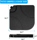 Simple Deluxe 4PCS Cantilever Offset Patio Stands, 176LB Square Shaped Water or 132LB Sand Filled Umbrella Base with U Locking, Black