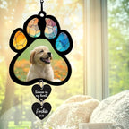 LOVELYPOD Personalized Dog Memorial Suncatcher with Photo, SunCatcher Gift for Someone Who Lost a Dog, Pet Remembrance Stained Glass, Sympathy Gifts for Loss of Fur Baby, Pet Day, Christmas