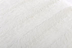 Cheer Collection Faux Fur Throw Pillows - Decorative Pillows for Couch, Bed Throw Pillows, Sand Accent Pillows for Bedroom or Living Room Aesthetic, Set of 2 Furry Throw Pillows, 18”x18”