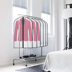 Kntiwiwo Garment Bags Clear Suit Bag for Closet Storage Hanging Clothes Dress Cover Bags (40"12pcs-Black Edges)