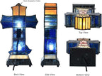 Bieye L12020 Christian Cross Tiffany Style Stained Glass Table Lamp for Home Décor (Lighthouse)