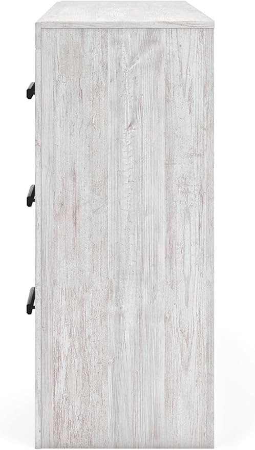Signature Design by Ashley Cayboni Vintage 6 Drawer Dresser with Safety Stop for Bedroom, White